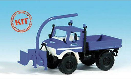 Mercedes Unimog Base 1/87 Kibri THW con Fronthacksler modellini auto