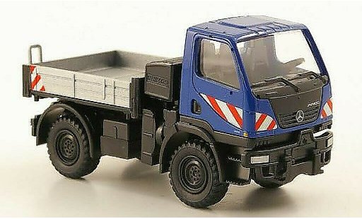 Mercedes Unimog Base 1/87 Wiking U20 pianale blu modellini auto