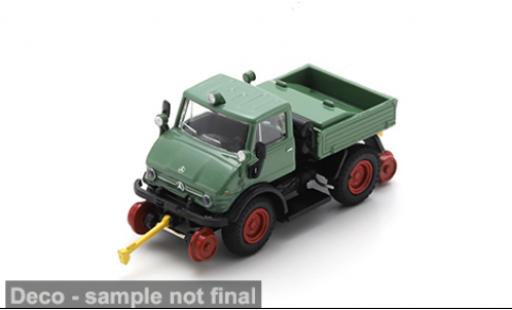 Mercedes Unimog 1/87 Schuco U406 Railroad-Version gr&uuml;n 1:87 modellino in miniatura