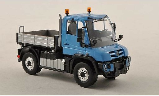 Mercedes Unimog 406-425 1/87 Busch U430 pianale blu modellini auto