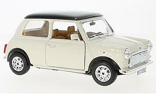 Modellini auto Mini Cooper beige/schwarz 1969 Bburago 1/18 Burago