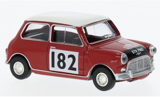 Mini Cooper 1/64 Norev S rot/weiss 1964 1:64 modellino in miniatura