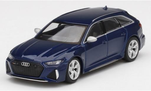 Audi RS6 1/64 Mini GT Avant (C8) metallico blu modellino in miniatura
