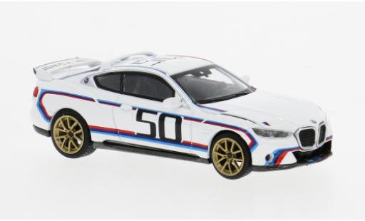 Bmw 3.0 1/64 Mini GT CSL weiss/Dekor 1:64 modellino in miniatura