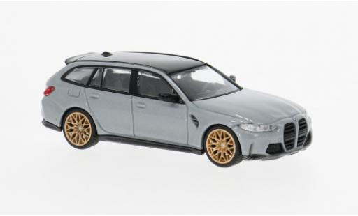Bmw M3 1/64 Mini GT Competition (G81) grau 2024 1:64 modellino in miniatura