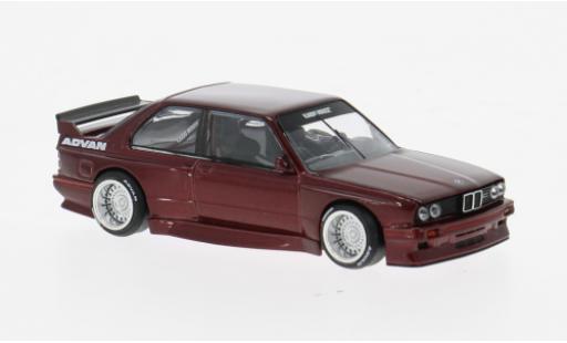 Bmw M3 1/64 Mini GT (E30) rot 1989 1:64 modellino in miniatura