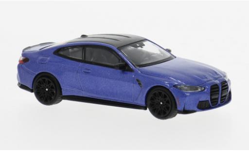 Bmw M4 1/64 Mini GT Competition (G82) blau/schwarz 2024 1:64 modellino in miniatura