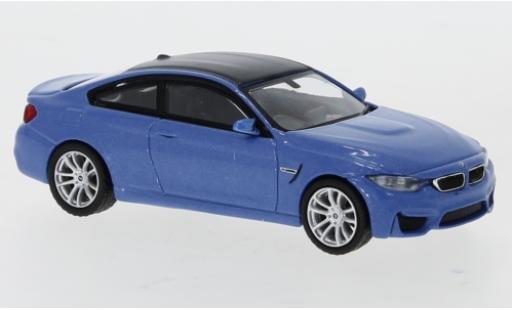 Bmw M4 1/64 Mini GT (F82) metallico blu/carbon RHD modellino in miniatura