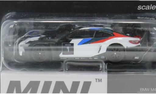 Bmw M4 1/64 Mini GT GT3 weiss/Dekor 2021 1:64 modellino in miniatura