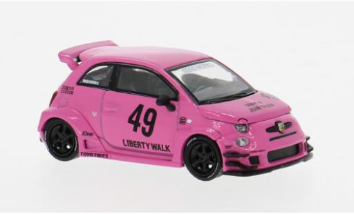 Fiat 595 1/64 Mini GT Abarth LB-Works pink 2024 1:64 modellino in miniatura