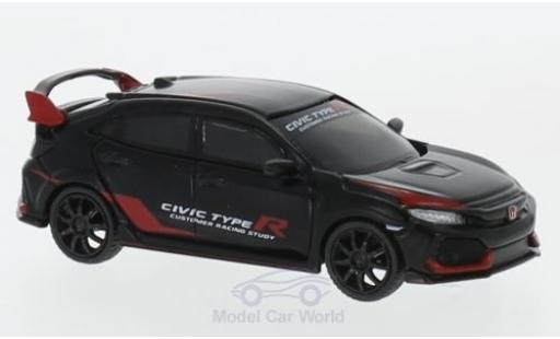Honda Civic 1/64 Mini GT Type R (FK8) matt-nero/rosso Customer Racing Study modellino in miniatura