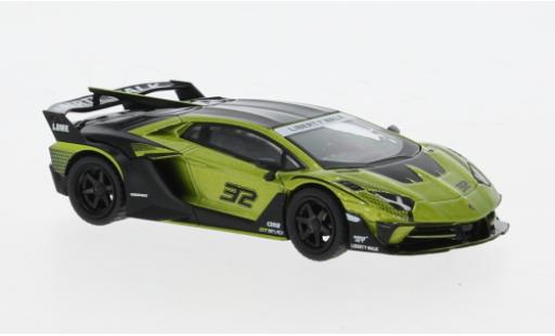 Lamborghini Aventador 1/64 Mini GT GT EVO LB-Silhouette Works grün 1:64 modellino in miniatura