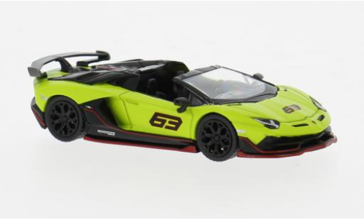 Lamborghini Aventador 1/64 Mini GT SVJ 63 grün/schwarz 2022 1:64 modellino in miniatura