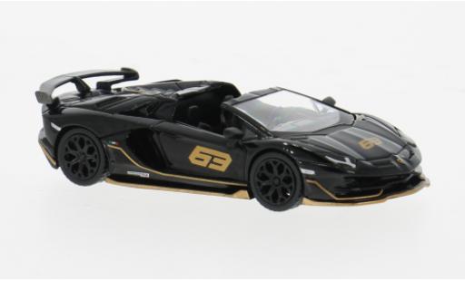 Lamborghini Aventador 1/64 Mini GT SVJ Roadster schwarz/braun 1:64 modellino in miniatura