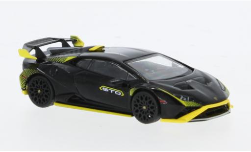 Lamborghini Huracan 1/64 Mini GT STO schwarz/gelb 1:64 modellino in miniatura