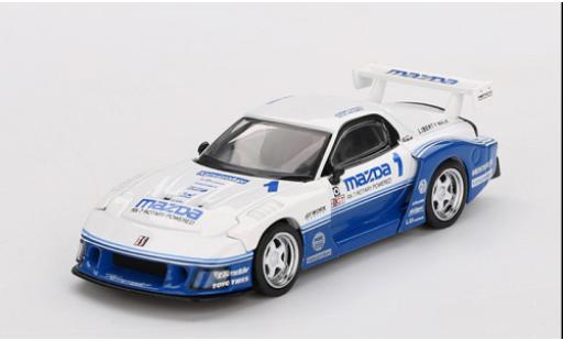 Mazda RX7 1/64 Mini GT (FD3S) LB-Super Silhouette weiss/blau 1:64 modellino in miniatura