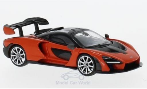 McLaren Senna 1/18 Mini GT orange modellino in miniatura