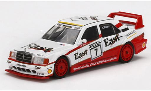 Mercedes 190 1/64 Mini GT E 2.5-16 Evolution II No.7 East DTM 1991 K.Thiim modellino in miniatura