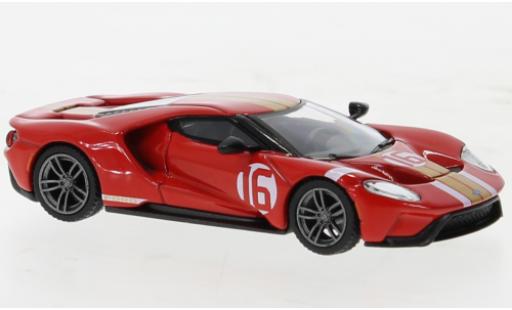 Ford GT 1/64 Mini GT Heritage Edition rosso/doré modellino in miniatura