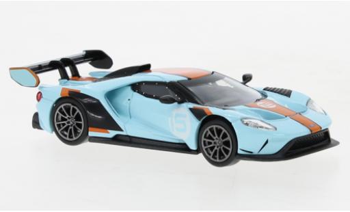 Ford GT 1/64 Mini GT MK II blu clair/orange modellino in miniatura