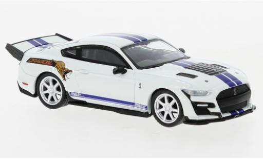 Ford Mustang 1/64 Mini GT GT500 Dragonsnake bianco/Dekor modellino in miniatura