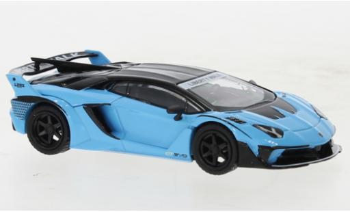 Lamborghini Aventador 1/64 Mini GT GT EVO LB-Silhouette Works blu clair modellino in miniatura
