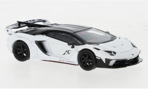 Lamborghini Aventador 1/64 Mini GT LB-Works GT EVO bianco modellino in miniatura