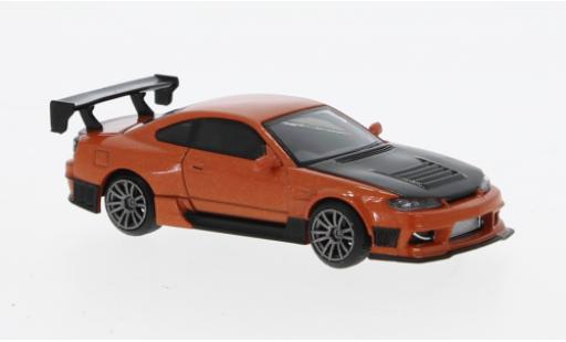 Nissan Silvia 1/64 Mini GT (S15) D-MAX metallise orange RHD modellino in miniatura