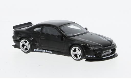 Nissan Silvia 1/64 Mini GT (S15) Rocket Bunny metallise nero RHD modellino in miniatura