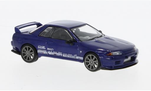 Nissan Skyline 1/64 Mini GT GT-R Top Secret metallise blu RHD modellino in miniatura