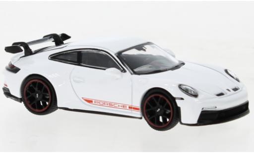 Porsche 992 GT3 1/64 Mini GT 911  bianco modellino in miniatura