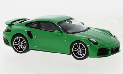 Porsche 992 Turbo s 1/64 Mini GT 911  Turbo S vert modellino in miniatura