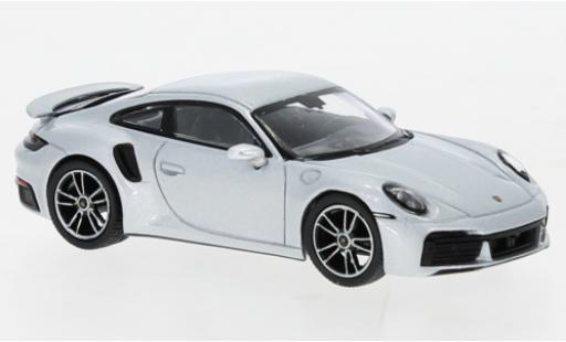 Porsche 911 1/64 Mini GT Turbo S grigio modellino in miniatura