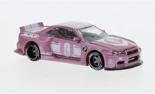 Nissan Skyline 1/64 Mini GT GT-R (R34) pink 1:64 modellino in miniatura