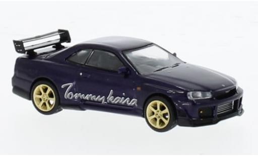 Nissan Skyline 1/64 Mini GT GT-R (R34) Tommykaira R-z metallise violett RHD 1:64 modellino in miniatura