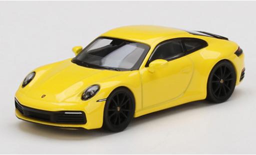 Porsche 992 4S 1/64 Mini GT 911 () Carrera 4S giallo modellino in miniatura