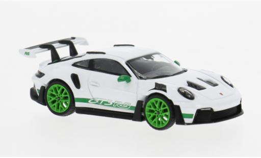 Porsche 992 GT3 R 1/64 Mini GT 911  S weiss/grün 1:64 modellino in miniatura