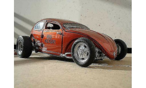 Volkswagen Kafer Hot Rod 1/18 Burago cox ass kicker 56 modellini auto