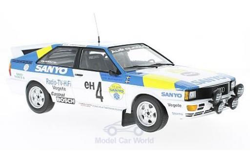 Audi Quattro 1/18 Minichamps quattro No.4 Sport Schweden Rallye Schweden 1982 S.Blomqvist/B.Cederberg modellino in miniatura