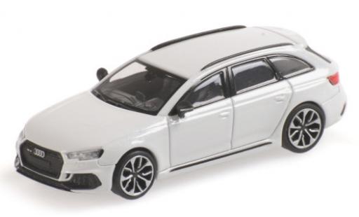 Audi RS4 1/87 Minichamps Avant (B9) metallico bianco 2018 modellino in miniatura