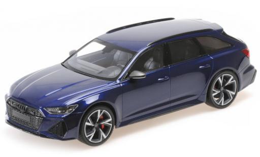 Audi RS6 1/43 Minichamps Avant (C8) metallico blu 2019 modellino in miniatura