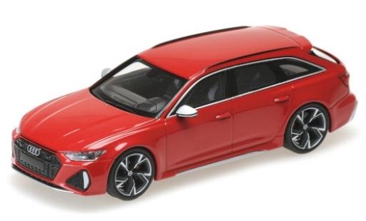 Audi RS6 1/43 Minichamps Avant (C8) metallico rosso 2019 modellino in miniatura