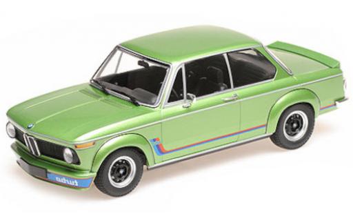 Bmw 2002 1/18 Minichamps Turbo metallico verde 1972 modellino in miniatura