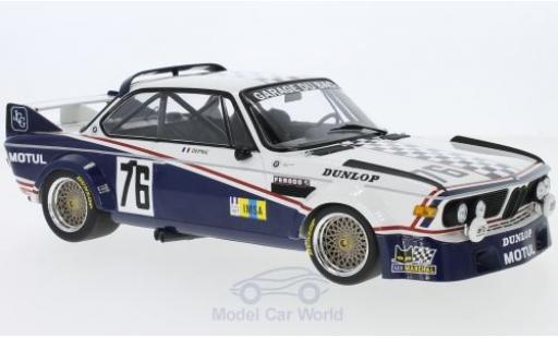 Bmw 3.0 S 1/18 Minichamps CSL No.76 Garage Du Bac 24h Le Mans 1977 Depnic/J.Coulon modellino in miniatura