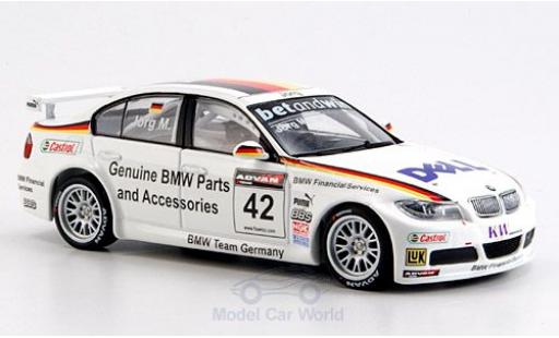 Bmw 320 WTCC 1/43 Minichamps Si No.42 WTCC 2006 J.Müller modellino in miniatura