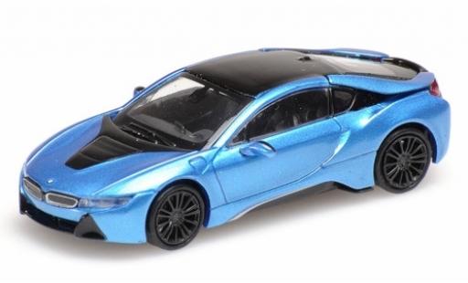 Bmw i8 1/87 Minichamps Coupe metallico blu 2015 modellino in miniatura
