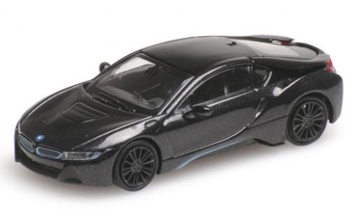 Bmw i8 1/87 Minichamps Coupe metallico anthrazit 2015 modellino in miniatura