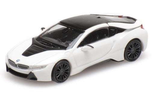 Bmw i8 1/87 Minichamps Coupe metallico bianco 2015 modellino in miniatura