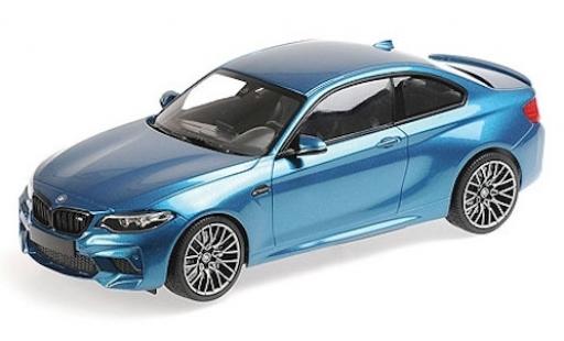 Bmw M2 1/18 Minichamps Competition metallico blu 2019 modellino in miniatura
