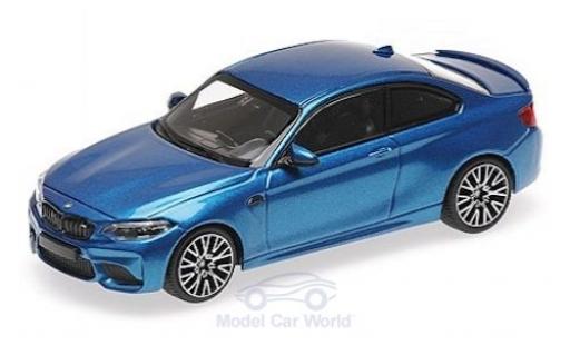 Bmw M2 1/43 Minichamps Competition metallico blu 2019 modellino in miniatura